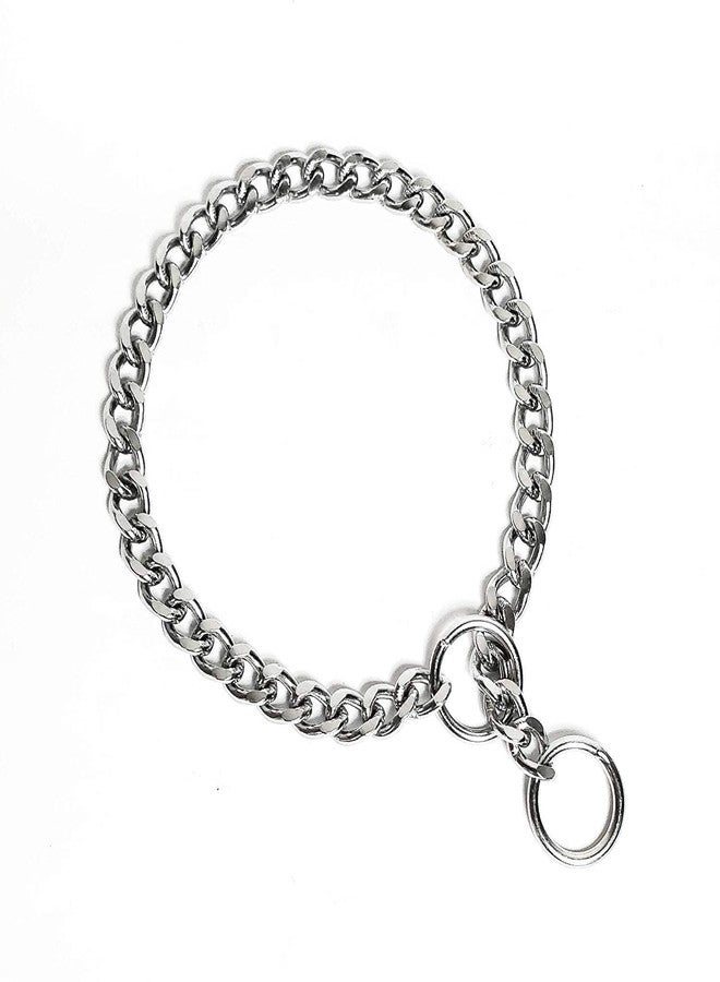 RoverPets Heavy-Duty Choke Cuban Link Dog Chain Collar - 4mm Silver Metal Collar for Large Breeds Like Rottweiler, Pitbull, Cane Corso, Mastiff - 24 Inch Strong Build - Image 3